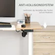 Magasságban állítható elektromos íróasztal, 140 x 70 cm, számítógépasztal 4 memóriahellyel, 4 darabos asztallap, állítható magasságú íróasztal ütközés- és túlmelegedésvédelemmel, fehér