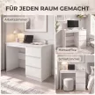  Computertisch Schreibtisch mit 3 Schubladen, Moderner Bürotisch PC Tisch 100 x 50 x 75 cm, Weiß