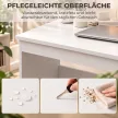  Computertisch Schreibtisch mit 3 Schubladen, Moderner Bürotisch PC Tisch 100 x 50 x 75 cm, Weiß