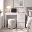  Computertisch Schreibtisch mit 3 Schubladen, Moderner Bürotisch PC Tisch 100 x 50 x 75 cm, Weiß