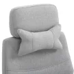 Irodai szék, ergonomikus íróasztali szék fejtámlával, deréktámasszal, magasságban állítható gamer szék lábtartóval, magas háttámla, szürke 62 x 68 x 117-127 cm