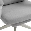 Irodai szék, ergonomikus íróasztali szék fejtámlával, deréktámasszal, magasságban állítható gamer szék lábtartóval, magas háttámla, szürke 62 x 68 x 117-127 cm