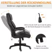 Irodai szék masszázsfunkcióval, állítható magasságú vezetői szék, ergonomikus forgószék, 6 vibrációs pont, barna