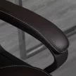 Irodai szék masszázsfunkcióval, állítható magasságú vezetői szék, ergonomikus forgószék, 6 vibrációs pont, barna