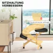 Ergonomikus térdelő szék kerekekkel, ülőke a nyakfájás enyhítésére otthonra és irodába