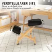 Ergonomikus térdelő szék kerekekkel, ülőke a nyakfájás enyhítésére otthonra és irodába