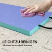 Összecsukható edzőszőnyeg fogantyúval, sportszőnyeg jógához és fitneszhez, szintetikus borítás, 180 x 60 x 5 cm, zöld és lila