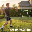 Baseball lepattanóháló, időjárásálló, fém keret, zöld ütési zóna, 174M x 123SZ x 90MÉ cm
