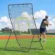 Baseball lepattanóháló, időjárásálló, fém keret, zöld ütési zóna, 174M x 123SZ x 90MÉ cm
