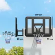 Falra szerelhető kosárpalánk, szakadásálló háló, időjárásálló, tartós, beltéri és kültéri használatra, fekete
