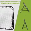 Futball-visszapattanó, 84 x 84 cm, folyamatosan állítható szöggel, visszarúgás-visszapattanó fallal, futballkapu ifjúsági lövészethez, passz- és labdakezelési edzéshez, fekete