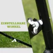 Futball-visszapattanó, 84 x 84 cm, folyamatosan állítható szöggel, visszarúgás-visszapattanó fallal, futballkapu ifjúsági lövészethez, passz- és labdakezelési edzéshez, fekete