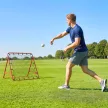 Futball-visszapattanó, 84 x 84 cm, folyamatosan állítható szöggel, visszarúgás-visszapattanó fallal, futballkapu ifjúsági lövészethez, passz- és labdakezelési edzéshez, piros