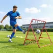 Futball-visszapattanó, 84 x 84 cm, folyamatosan állítható szöggel, visszarúgás-visszapattanó fallal, futballkapu ifjúsági lövészethez, passz- és labdakezelési edzéshez, piros