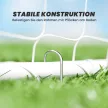 Fußballtor für Spiele & Training, UV-beständig, robust, Bodenverankerungen, Weiß