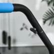 Fitness trambulin, összecsukható, állítható kormány, Ø102x123M cm, 150 kg-ig, fekete/kék