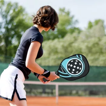   Pickleball készlet 4 ütővel, 4 labdával, hordtáskával, könnyű és robusztus, kék+fekete