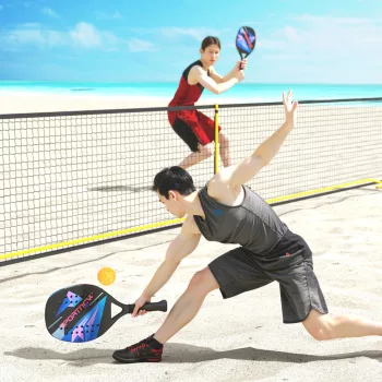   Pickleball ütőkészlet, 2 ütővel, szénszálas felület, csúszásgátló fogantyú, táska beltéri és kültéri használatra