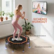 Fitnesz trambulin, edzőtrambulin állítható kormányral, stabil és csendes, beltéri használatra, acél, narancssárga