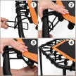 Fitnesz trambulin, edzőtrambulin állítható kormányral, stabil és csendes, beltéri használatra, acél, narancssárga