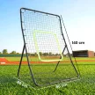 Baseball lepattanóháló, hordozható softball dobóháló, lepattanóháló célzónával, dobóháló baseballokhoz és softballokhoz, fém, fekete
