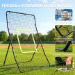 Baseball lepattanóháló, hordozható softball dobóháló, lepattanóháló célzónával, dobóháló baseballokhoz és softballokhoz, fém, fekete
