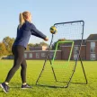 Baseball lepattanóháló, hordozható softball dobóháló, lepattanóháló célzónával, dobóháló baseballokhoz és softballokhoz, fém, fekete