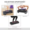 Lépcsődeszka, aerobik lépődeszka, 2 szinten állítható magasságú 10-15 cm, csúszásmentes fitneszlépődeszka, mini lépődeszka otthoni irodába, fekete+szürke