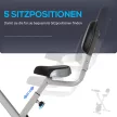 Szobakerékpár 8 állítható mágneses ellenállási szinttel, állítható magasságú, acél, fekete és szürke