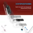 Szobakerékpár mágneses ellenállással, 8 szint, állítható magasság, LCD kijelző, piros + fehér