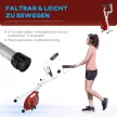 Szobakerékpár mágneses ellenállással, 8 szint, állítható magasság, LCD kijelző, piros + fehér