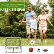 Futball-labda visszapattanó kapu visszapattanó falháló baseballhoz és kosárlabdához, kétoldalas visszapattanó, 5 pozícióban állítható, fém, zöld és fekete, 75 x 75 x 64 cm