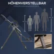Összecsukható inverziós asztal/gravitációs tréner két mozgatható kerékkel, állítható háttámlával, fém és ABS, fekete és kék, 132 x 71 x 145 cm