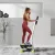 Lépcsős fitneszgép, LCD monitor, csúszásgátló pedálok, acél és ABS, 55x44x108 cm, zöld+fekete