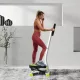 Lépcsős fitneszgép, LCD monitor, csúszásgátló pedálok, acél és ABS, 55x44x108 cm, zöld+fekete