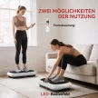 Vibrációs platform 99 szinttel, 2 fitnesz szalaggal, 73 x 40 x 13 cm, fehér+fekete