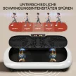 Vibrációs platform 99 szinttel, 2 fitnesz szalaggal, 73 x 40 x 13 cm, fehér+fekete