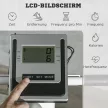 Lépcsőszőnyeg 12 ellenállási szinttel, LCD kijelzővel, 2 kerékkel, 80 cm x 61 cm x 134 cm, fehér + fekete