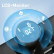 Mini léptető, kompakt léptetőeszköz edzésekhez, fitneszléptető LCD monitorral és csúszásgátló pedálokkal, fekete