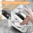 Ülőpedálos tréner, mini ellipszis tréner LCD monitorral, távirányítóval, 10 állítható sebességfokozattal, fehér