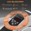 Ülőpedálos tréner, mini ellipszis tréner LCD monitorral, távirányítóval, 10 állítható sebességfokozattal, fehér