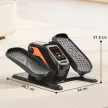  Elektrischer Ellipsentrainer, Pedalgerät mit 12 anpassbaren Geschwindigkeiten, tragbar, leicht, Fernbedienung, LED-Monitor, Stahl, Kunststoff, Schwarz