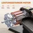  Elektrischer Ellipsentrainer, Pedalgerät mit 12 anpassbaren Geschwindigkeiten, tragbar, leicht, Fernbedienung, LED-Monitor, Stahl, Kunststoff, Schwarz