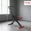 Edzőgép, állítható, fémcsövek, pedálok, összecsukható, piros