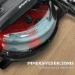 Evezőgép edzéshez, evezőgép 6-11 literes víztartállyal, LCD monitorral, mobiltelefon-tartóval, 135 kg teherbírás, acél, fekete