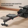Evezőgép edzéshez, evezőgép 6-11 literes víztartállyal, LCD monitorral, mobiltelefon-tartóval, 135 kg teherbírás, acél, fekete