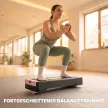 Magasságban állítható lépődeszka, fitnesz aerobik lépőpad 2 szinttel (11/16 cm), 2 ellenállás-szalaggal, csúszásgátló szőnyeggel, rózsaszín