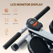 Otthoni evezőgép, hidraulikus fitnesz evezőgép LCD kijelzővel, 12 ellenállási szint, evezőgép teherbírása akár 100 kg, fitneszfelszerelés, edzőeszköz teljes test edzéséhez