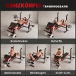 Súlyzópad súlyok nélkül, állítható fitneszpad számos gyakorlathoz, edzőállomás, acél, műanyag, fekete+piros