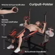 Súlyzópad súlyok nélkül, állítható fitneszpad számos gyakorlathoz, edzőállomás, acél, műanyag, fekete+piros